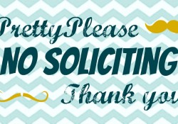 no soliciting please sign